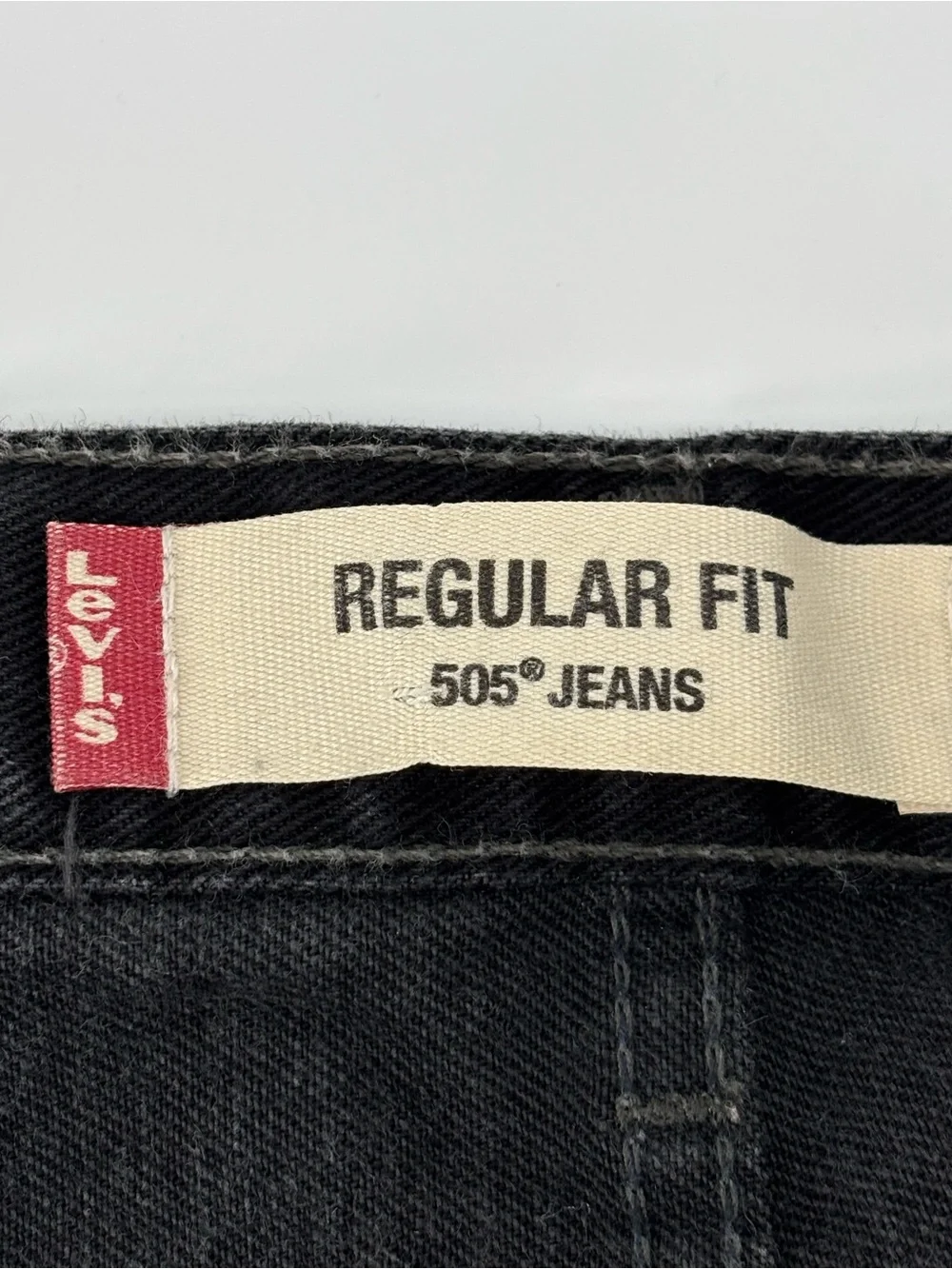 Vtg Levis 505 Black Denim Jeans Mens 36x29 Made In Canada 100% Cotton Regular
